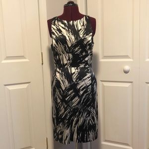 Ann Taylor Abstract Print Silk Sheath Dress